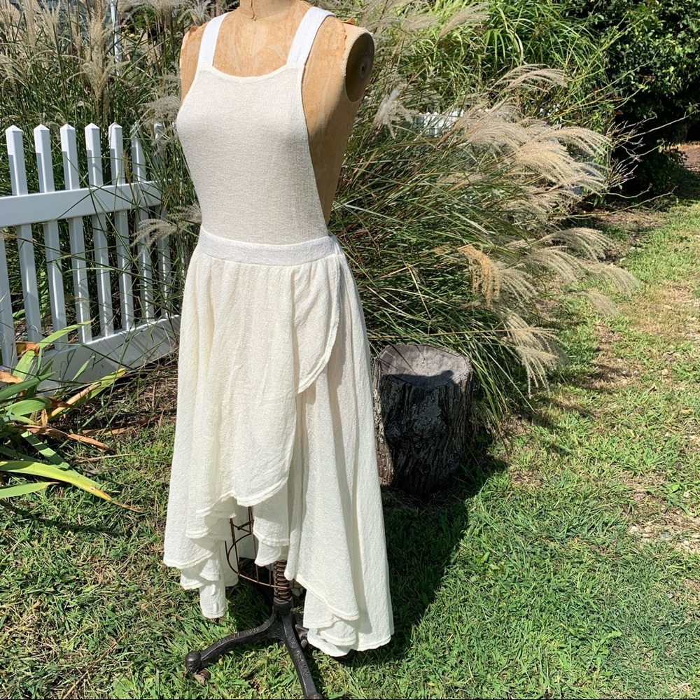 Free People Beach ivory gauze dress M